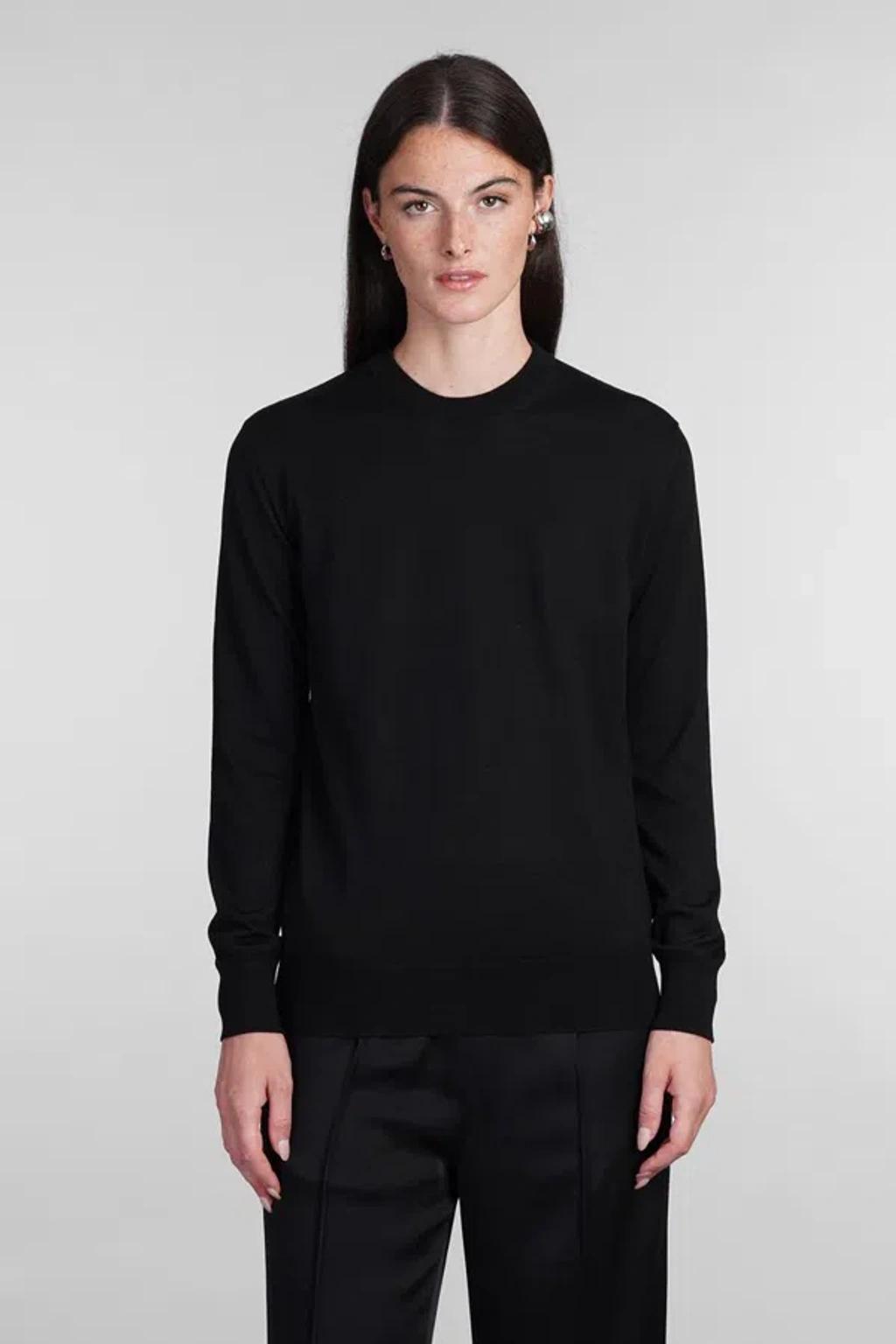 JIL SANDER Black Wool Crew Neck Sweater Product Image