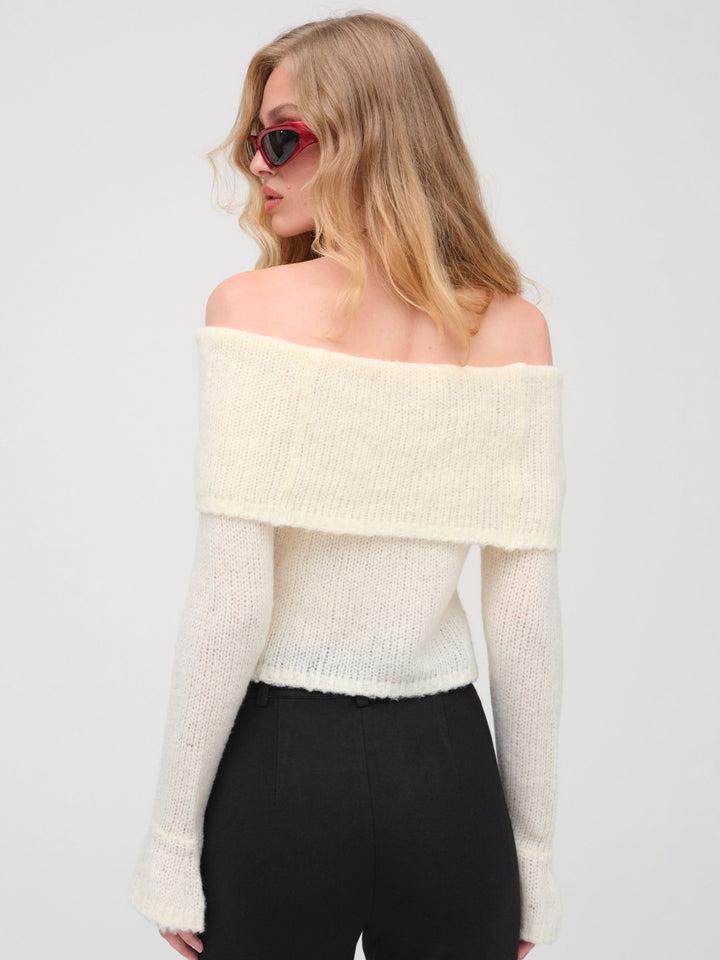 Aspen Knit Top — Ivory Product Image