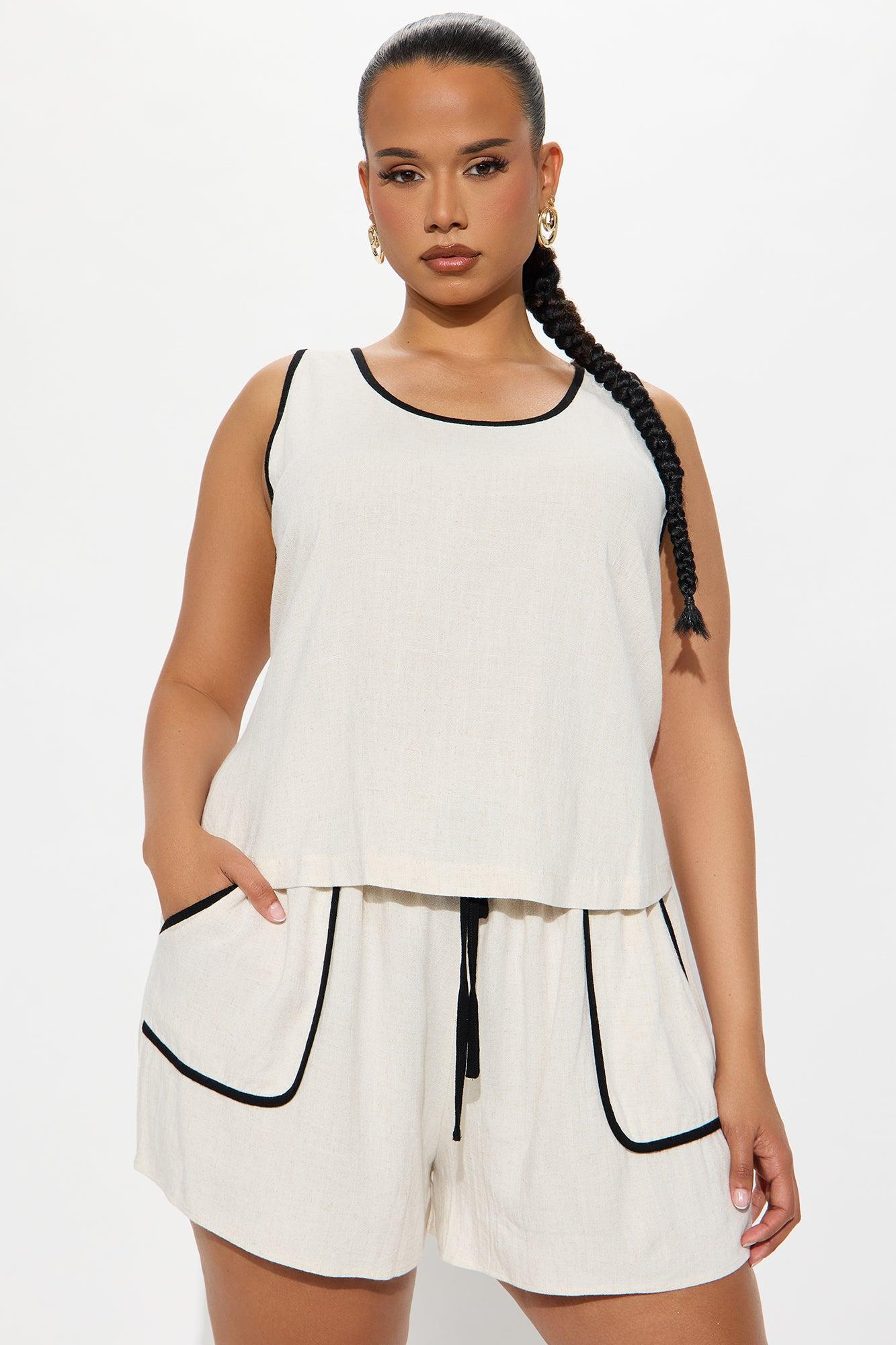 Linen Breeze Short Set - Natural Product Image