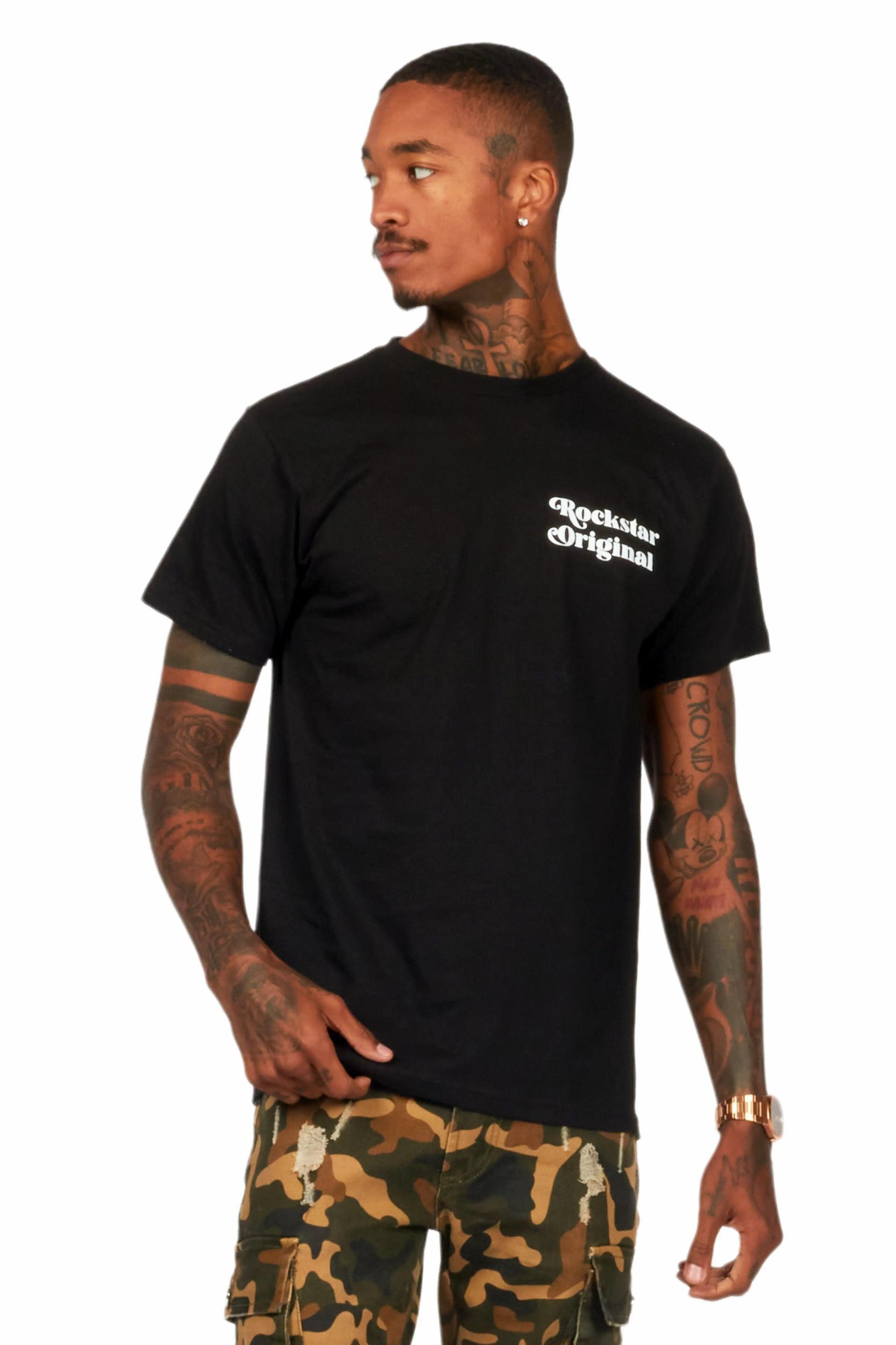 Diamo Black/White Graphic T-Shirt Male Product Image