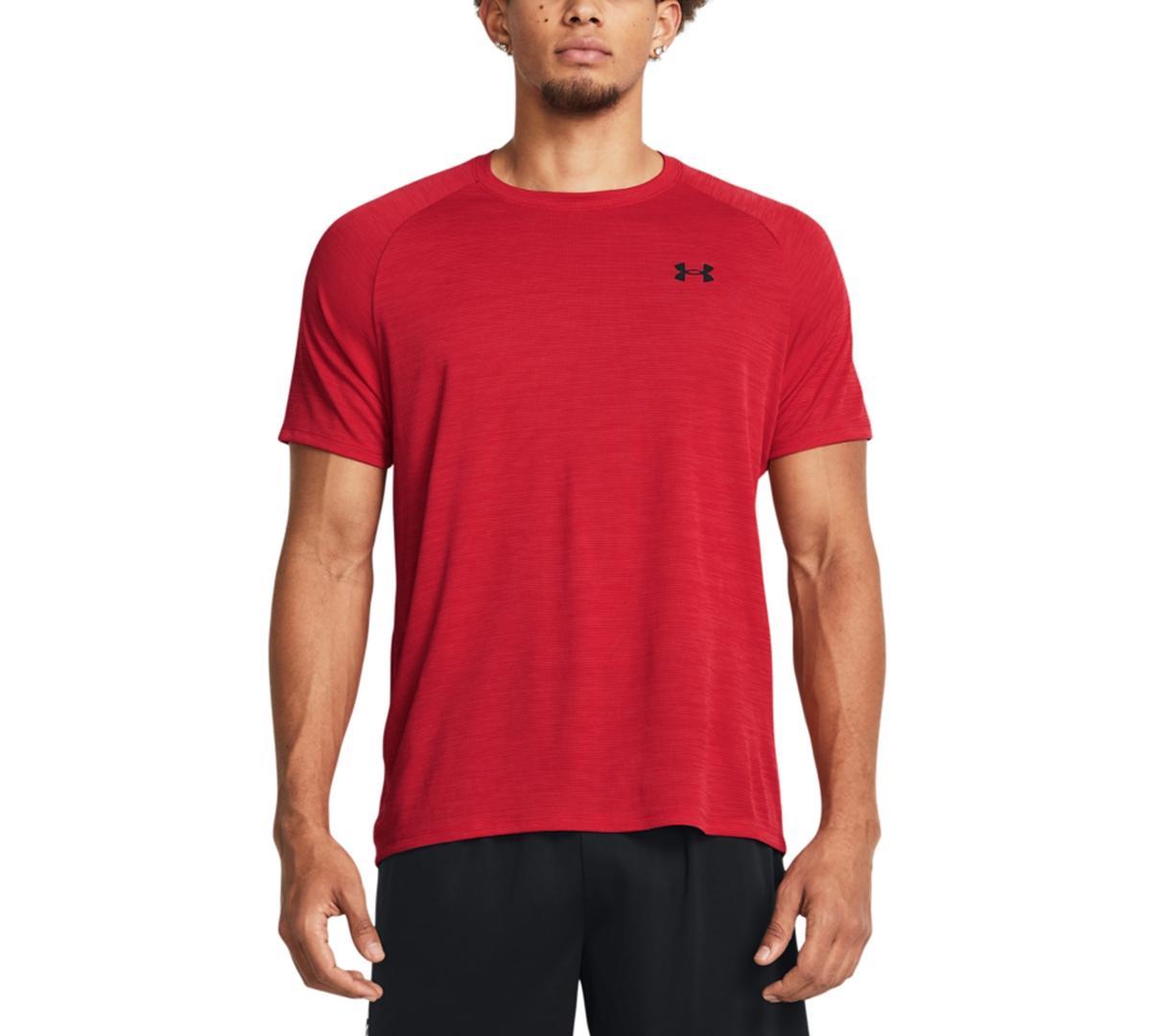 Men's Under Armour Tech Textured Short Sleeve Tee, Size: Medium, Castlerock Product Image