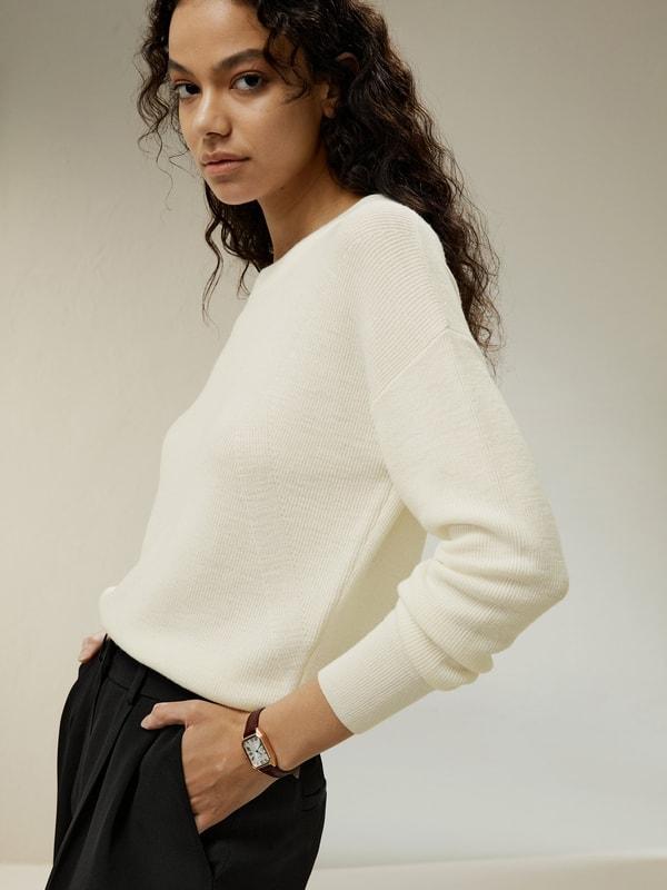 Ultra-fine Merino Wool Crewneck Sweater Product Image