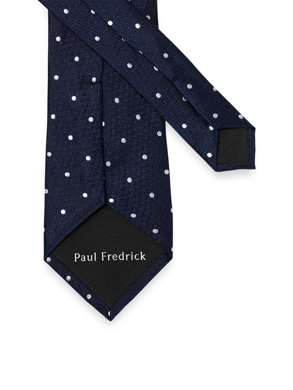 Dot Woven Silk Tie - Orange Product Image
