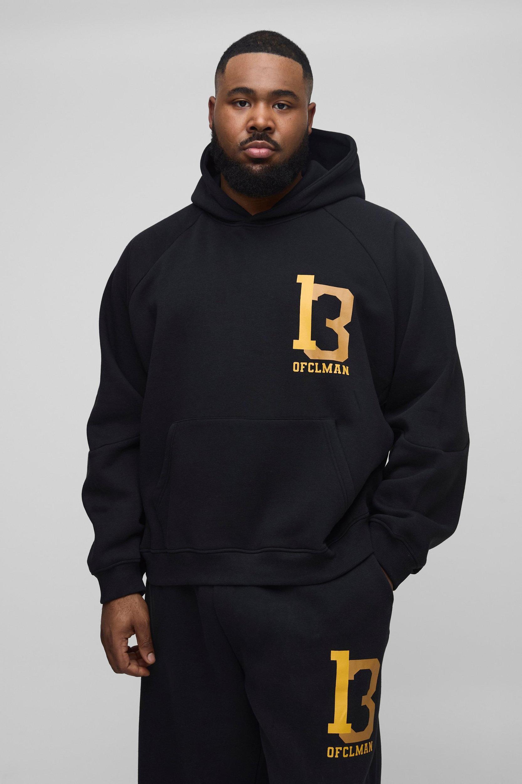 Plus 13 Print Oversized Tracksuit | boohooMAN USA Product Image