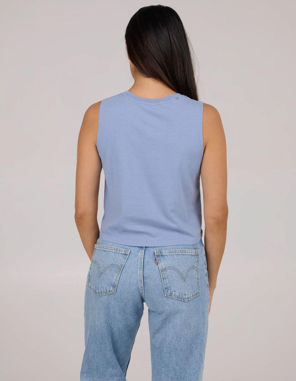 SALTY CREW Sea Life Womens Crop Tank Top - BLUE Product Image