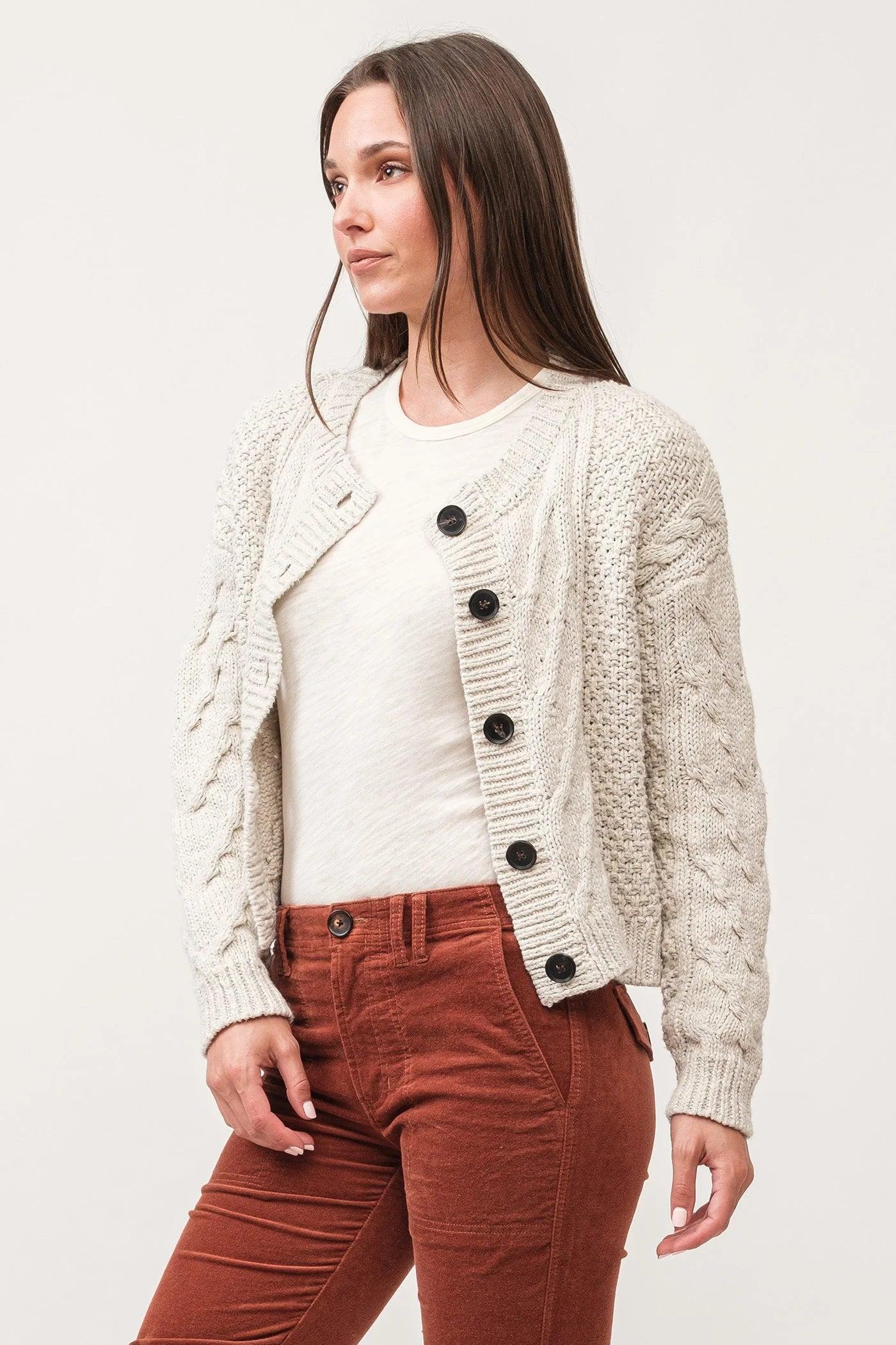 Alma Cropped Cotton Sweater Product Image