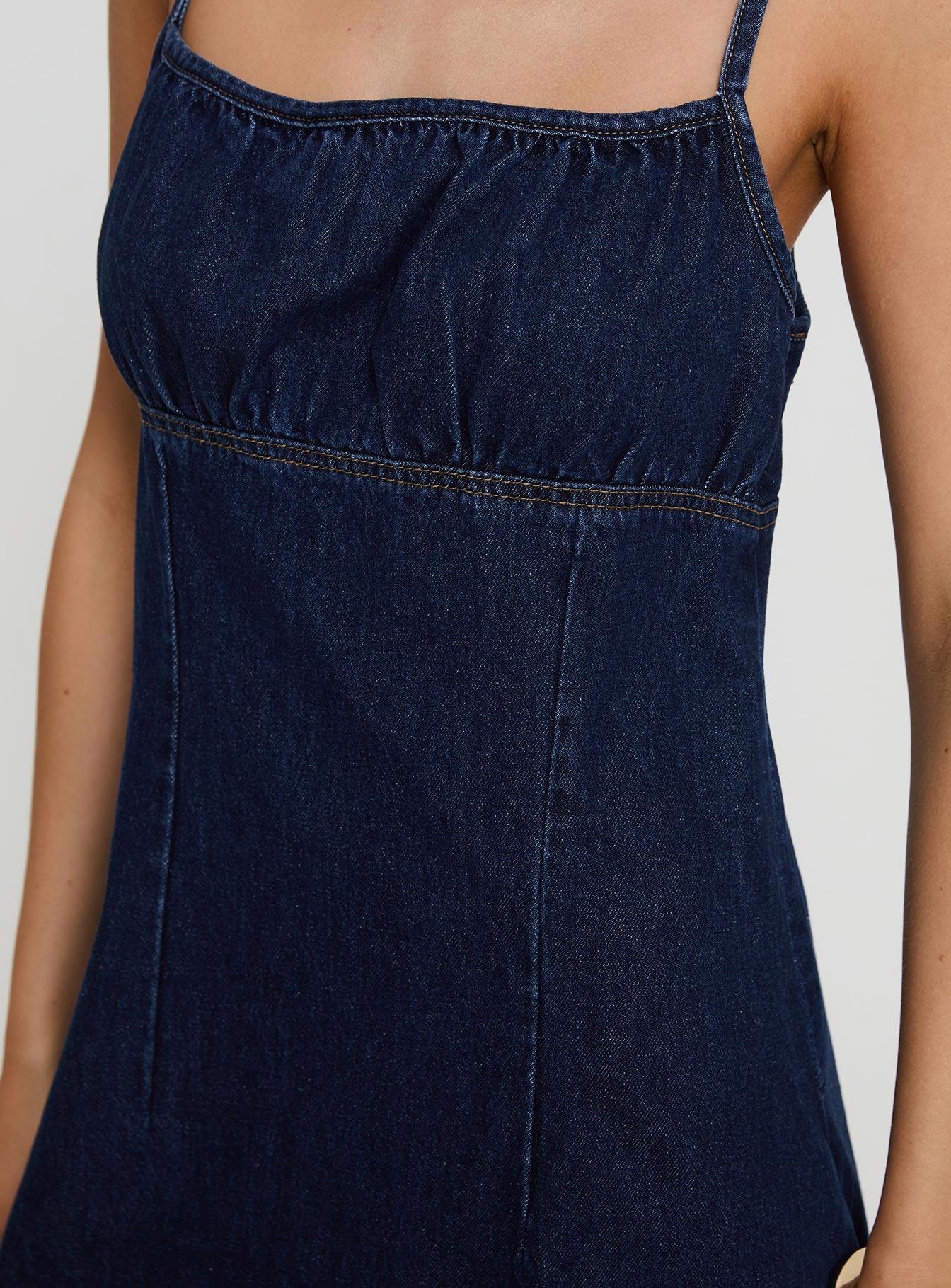 Adria Denim Mini Dress Indigo Product Image