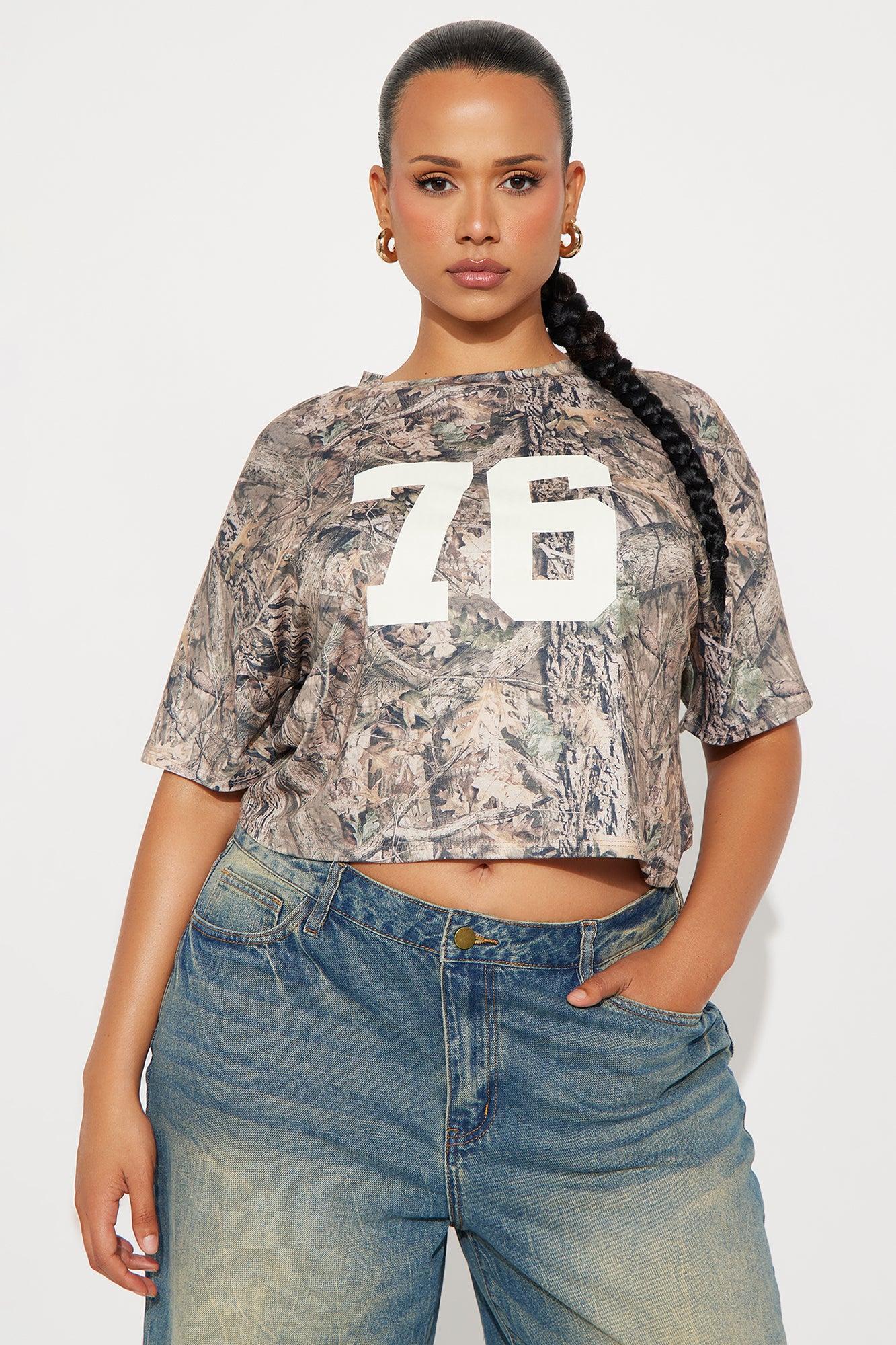 76 Camo Cropped Tee - Camouflage Product Image
