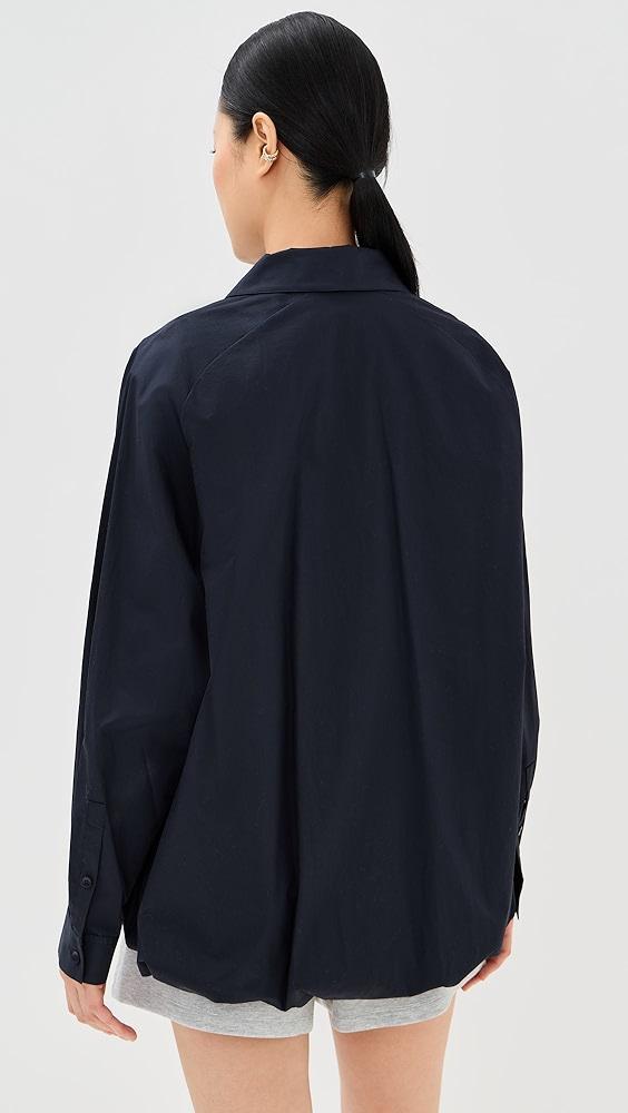Tibi Eco Poplin Bubble Hem Shirt Jacket | Shopbop Product Image