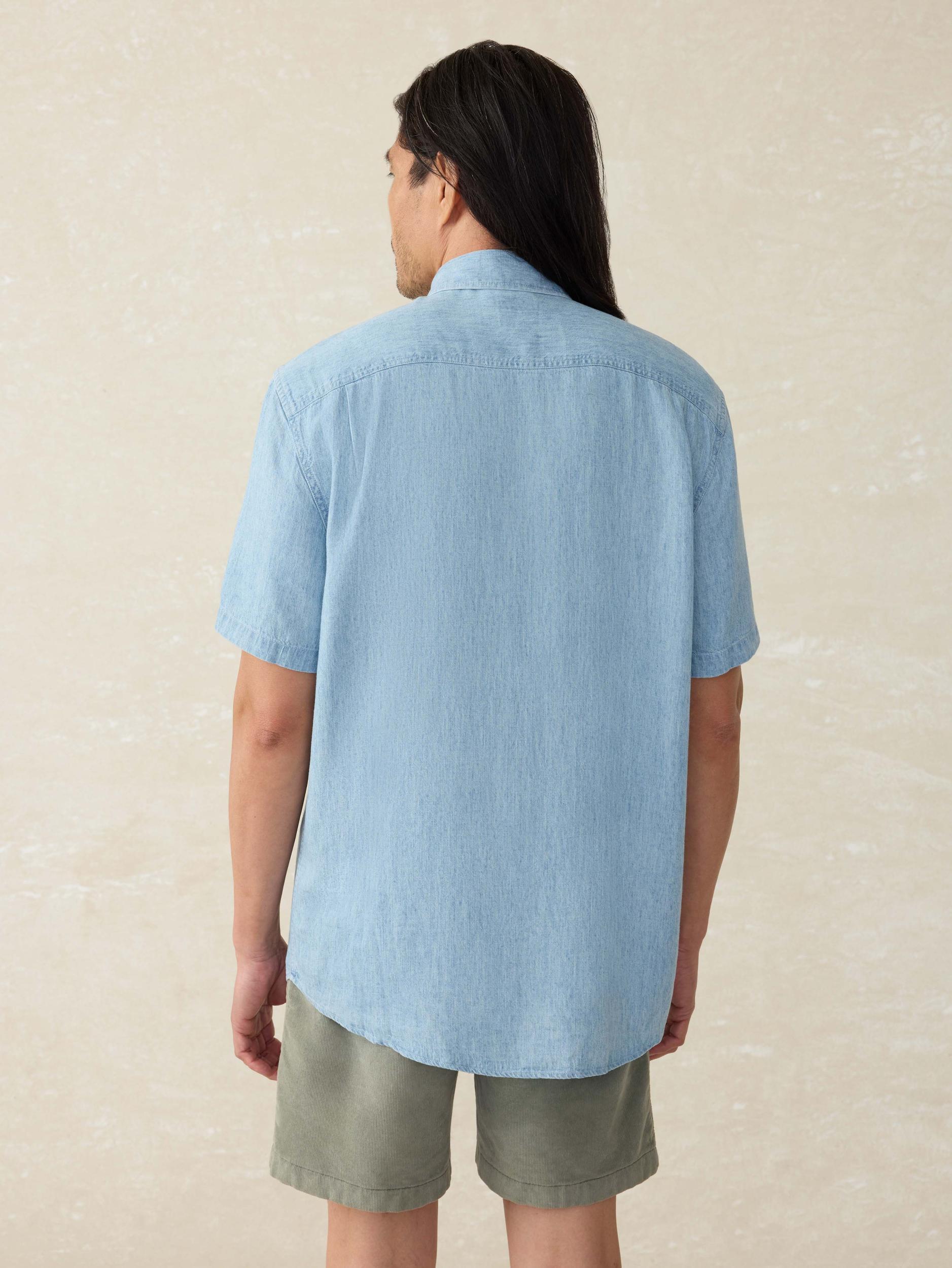 Short-Sleeve Tried and True Chambray Shirt - Vintage Indigo Product Image
