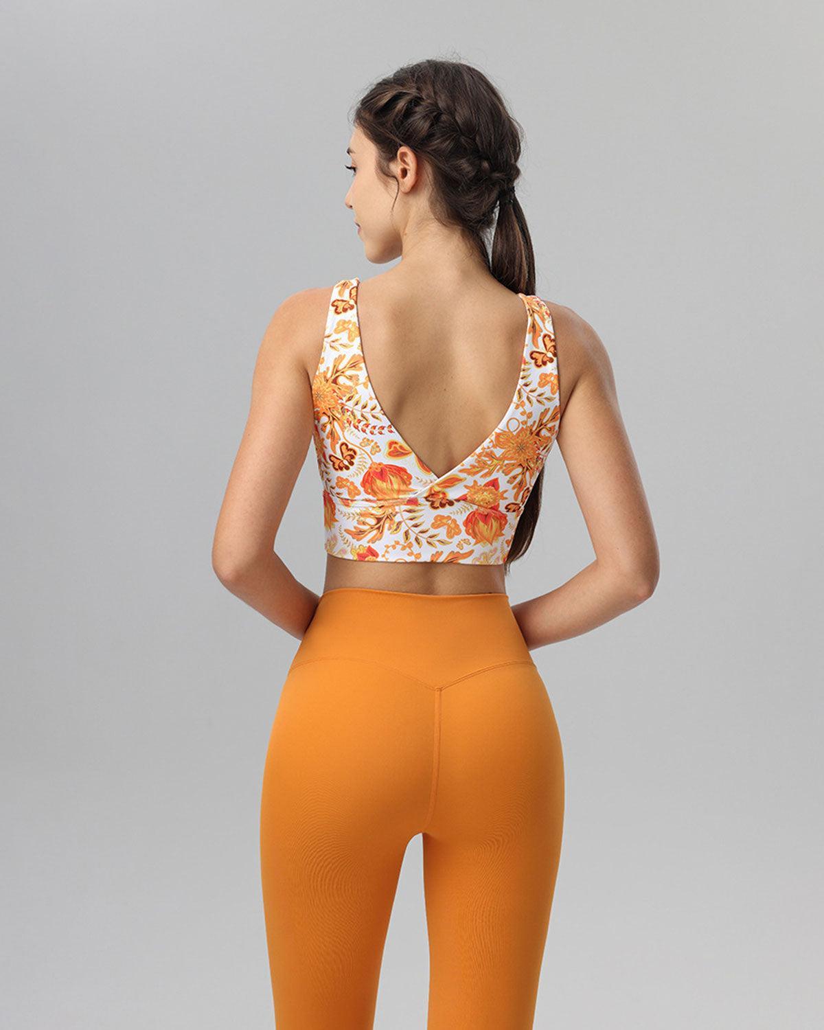 Orange V-shape Tank Top - Light Support Product Image