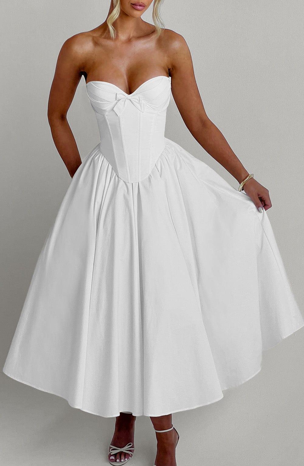 Prim Midi Dress - Ivory Product Image