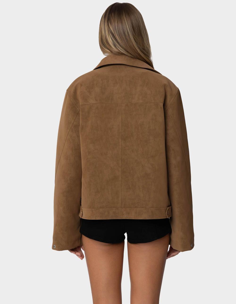 EDIKTED Annabelle Oversized Faux Suede Jacket Product Image