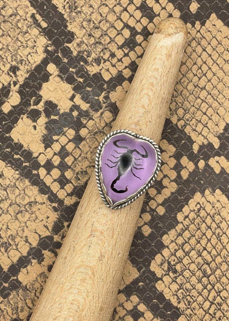 Sterling Silver Scorpion Heart Ring Product Image