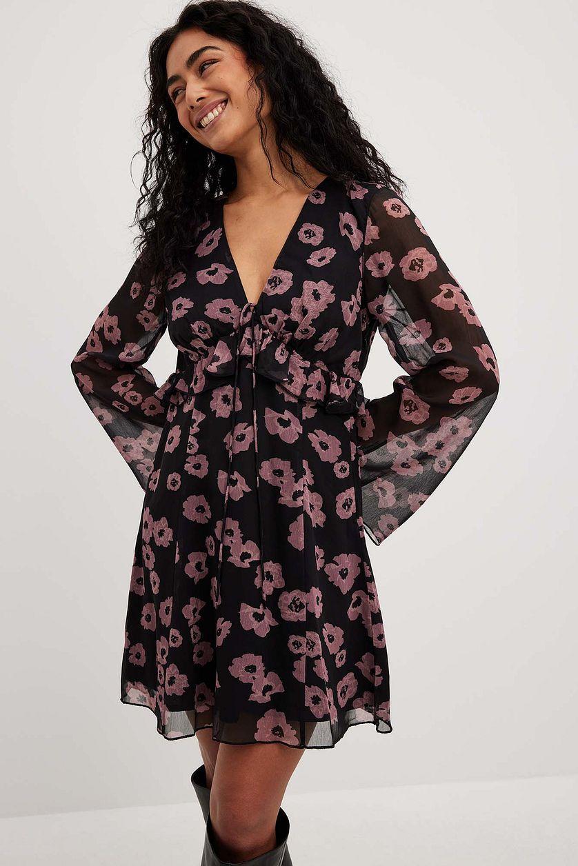 Frill Detail Flowy Mini Dress Product Image