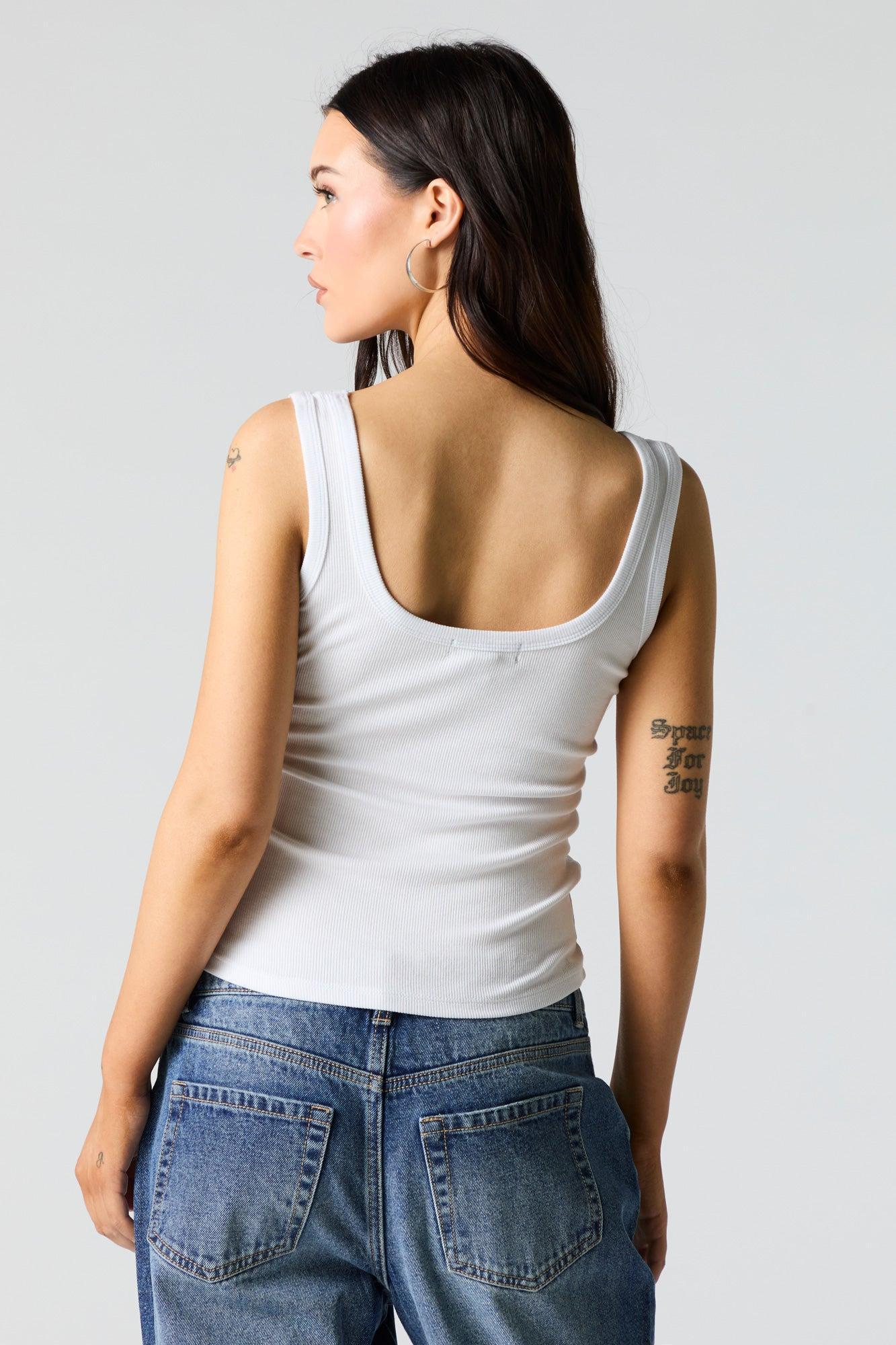 Ribbed Scoop Neck Tank Female Product Image