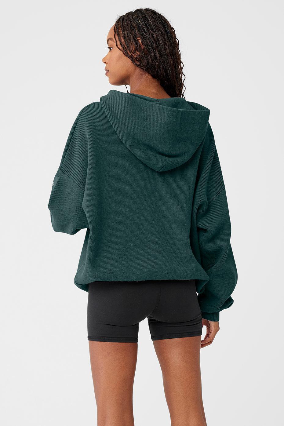 Scholar Hooded Sweater - Midnight Green Male Product Image