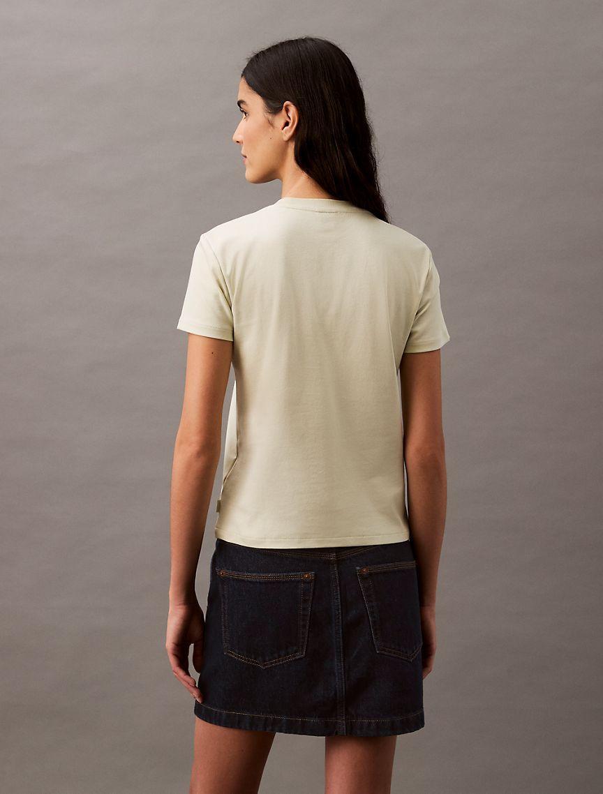 Calvin Klein Women's Liquid Cotton Crewneck Tee - Green - M Product Image