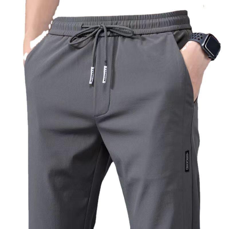 Drawstring Waist Applique Tapered Pants Product Image