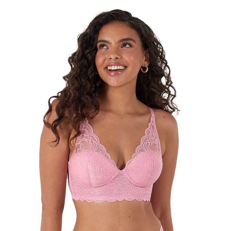 Maidenform® Lightly Lined Convertible Lace Bralette DM1188, Women's, Size: 36 A, White Bloom Product Image