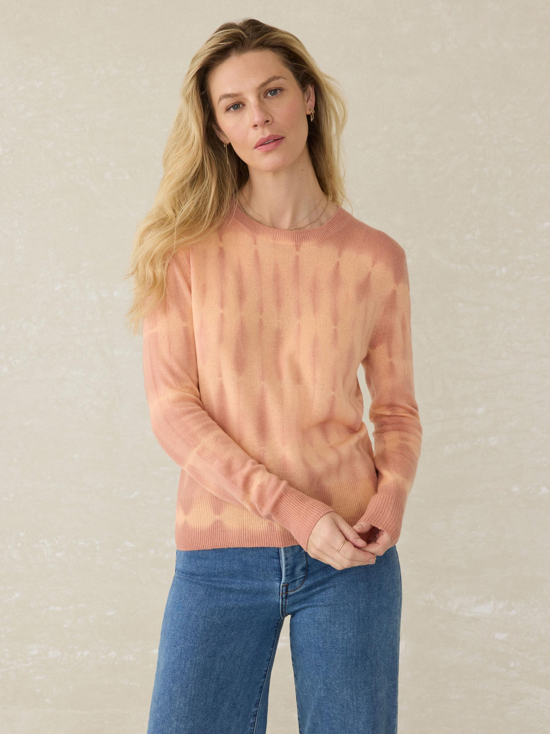 Tropical Cashmere Sweater - Red Rock Tie Dye Female Product Image