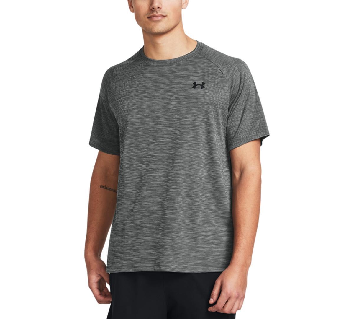 Men's Under Armour Tech Textured Short Sleeve Tee, Size: Medium, Castlerock Product Image