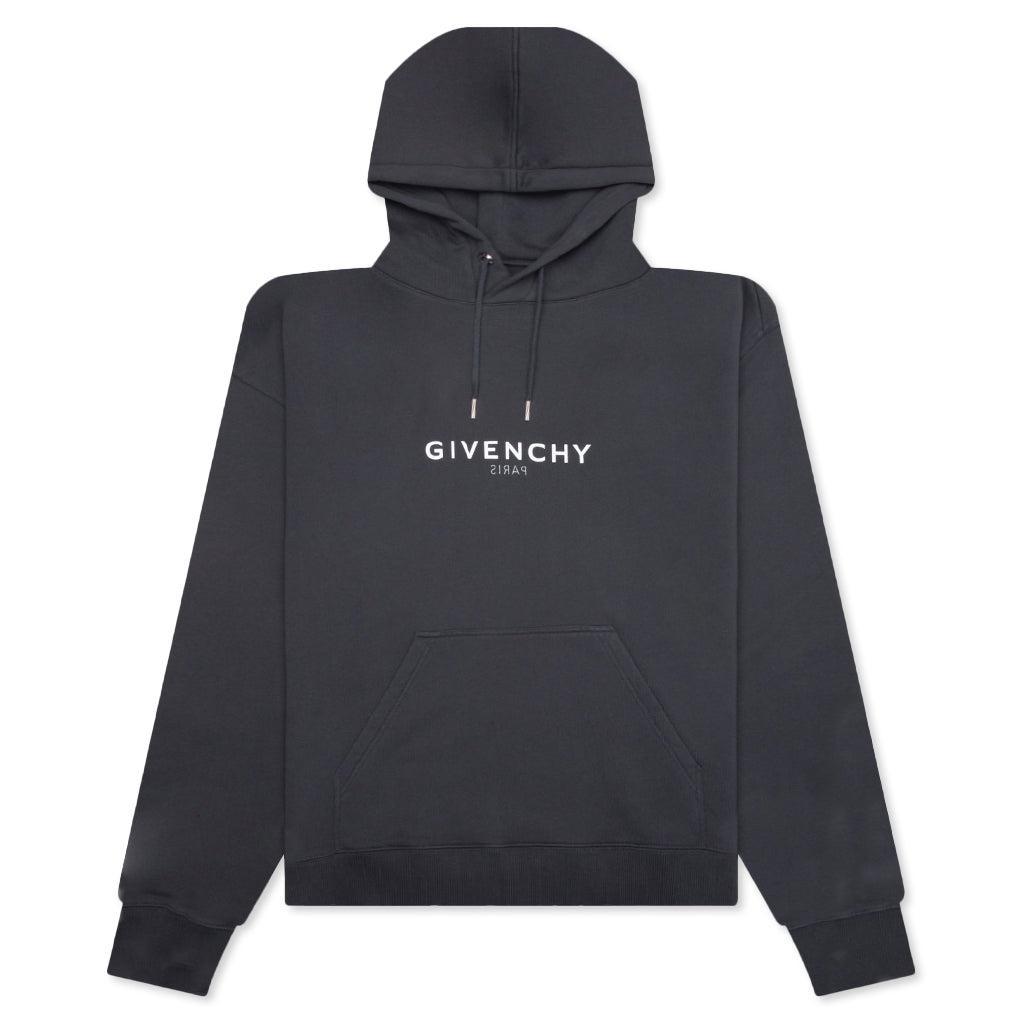 Printed Felpa Slim Fit Hoodie - Charcoal Male Product Image