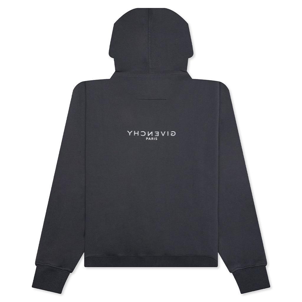 Printed Felpa Slim Fit Hoodie - Charcoal Male Product Image