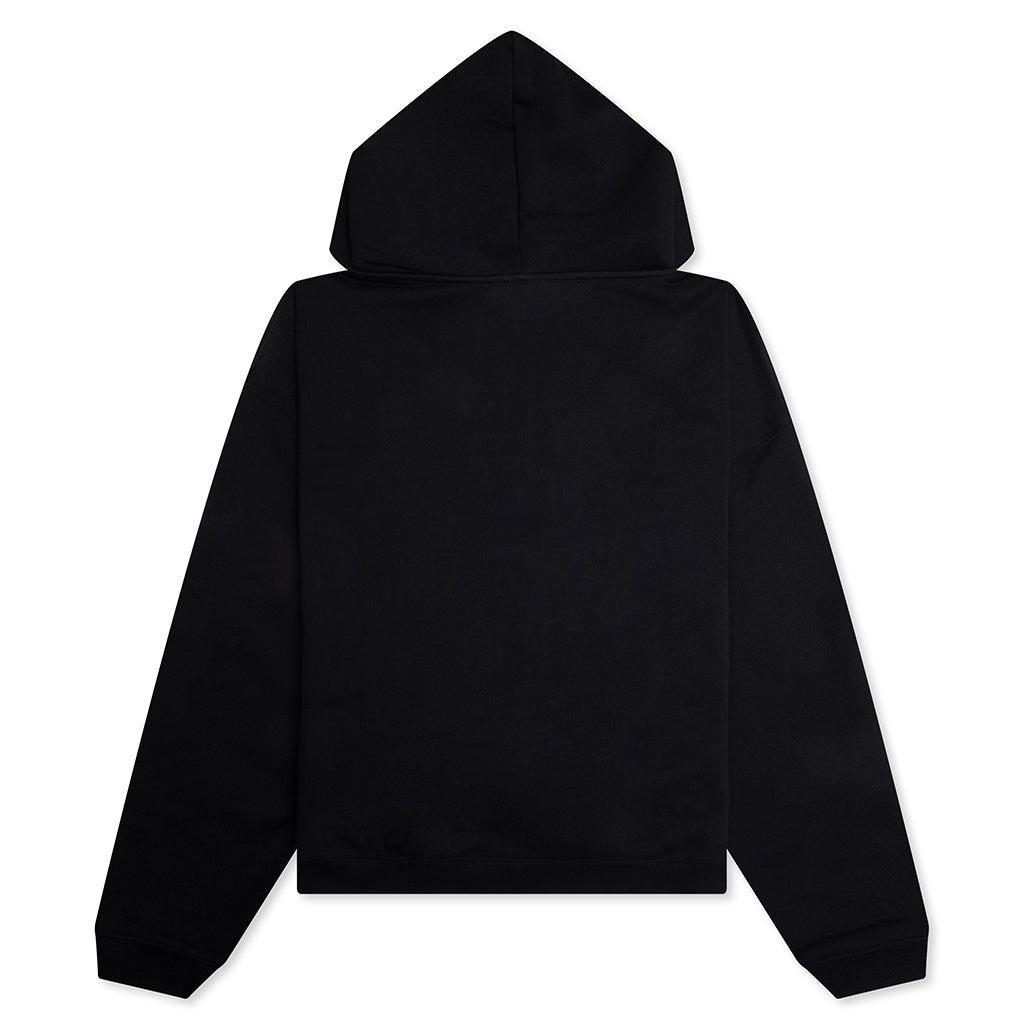Initial Boxy Oversized Zip Through Hoodie - Black Male Product Image