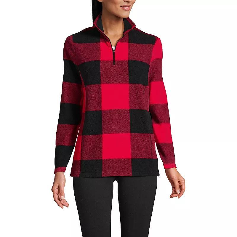 Womens Lands End Quarter-Zip Fleece Pullover Product Image