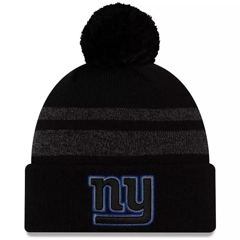 Men's New Era Black New England Patriots Dispatch Cuffed Knit Hat With Pom Product Image