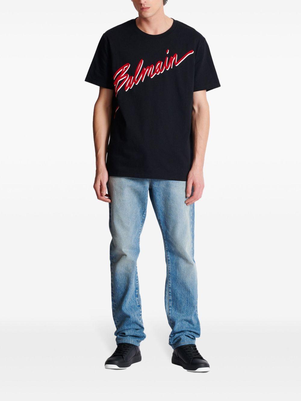 flocked-logo t-shirt Product Image