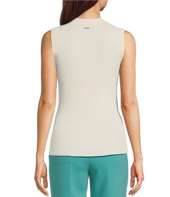 BOSS by Hugo Boss Solid Knit Mock Neck Sleeveless Coordinating Tank Top Product Image