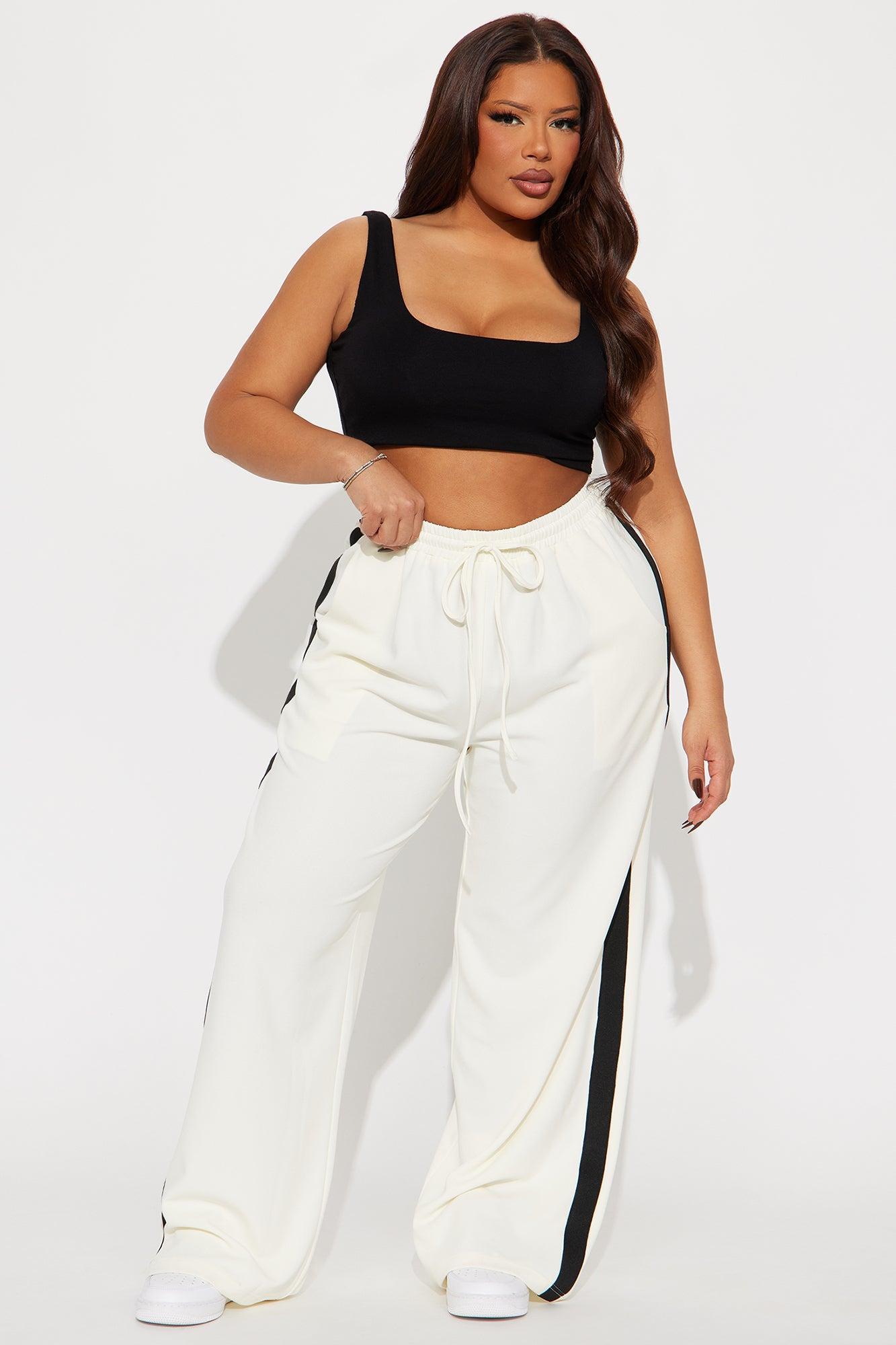 Point Of View Track Trouser Pant - Cream Product Image