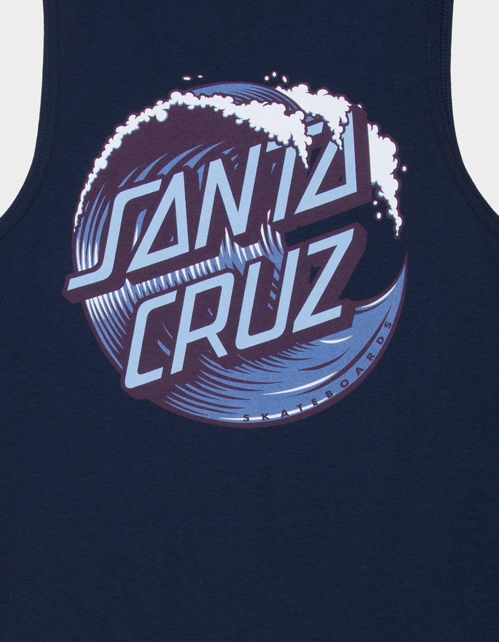 SANTA CRUZ Wave Dot Mens Tank Top - NAVY Product Image