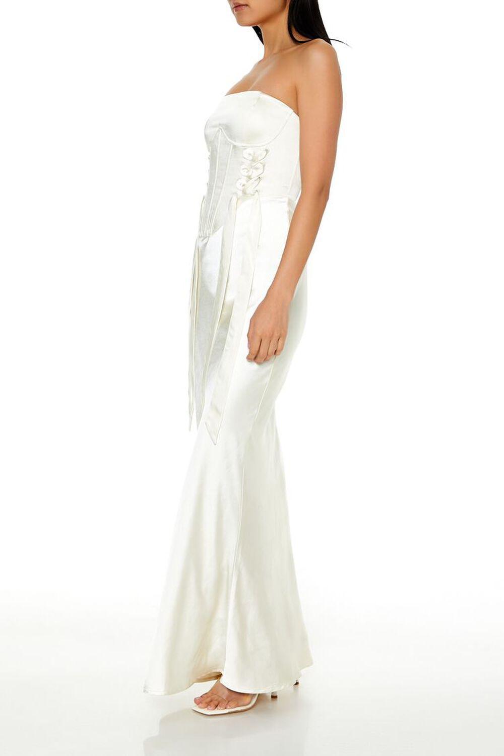 Strapless Satin Corset Maxi Dress | Forever 21 Product Image