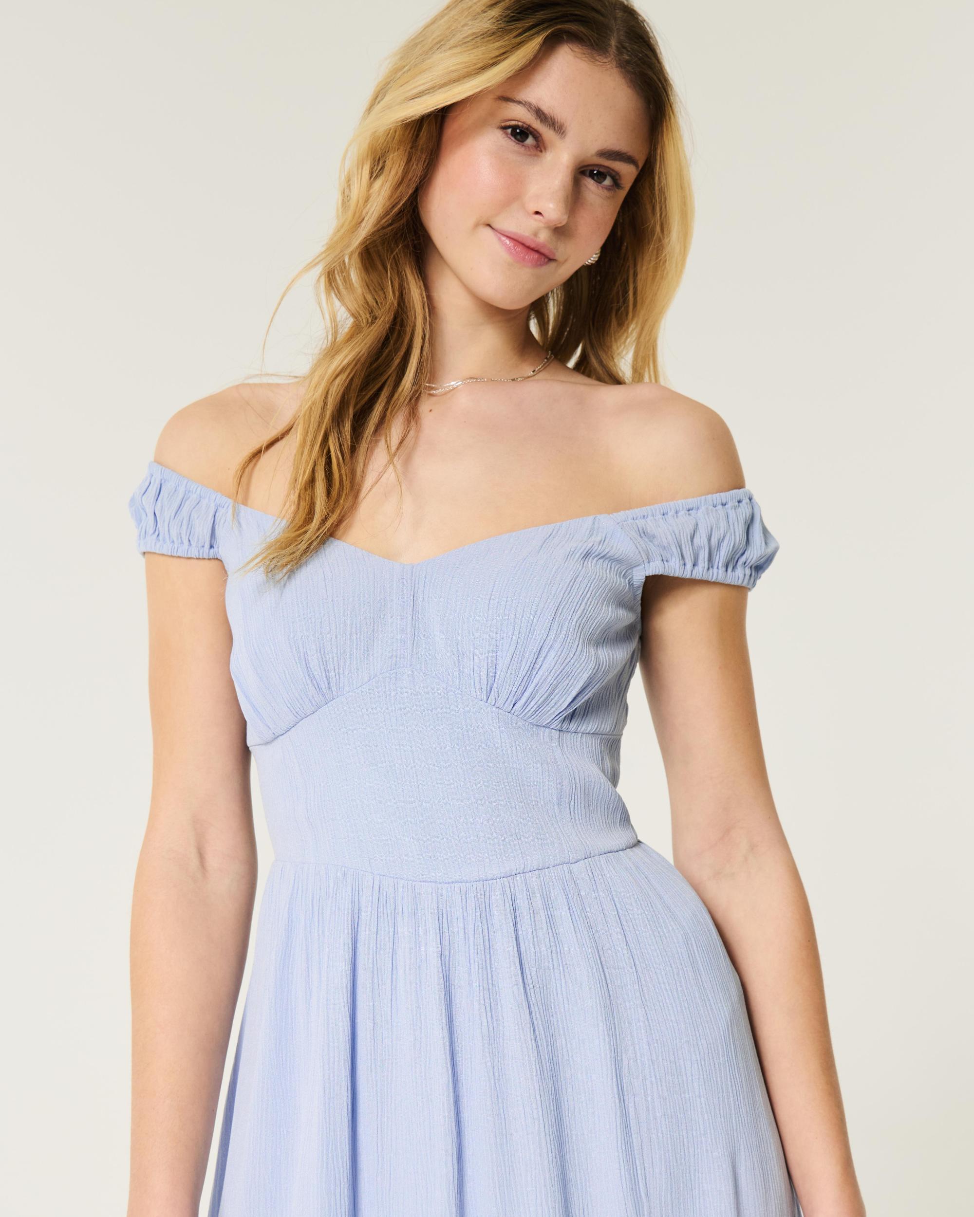 High-Low Hem Twist-Bust Midi Dress Product Image