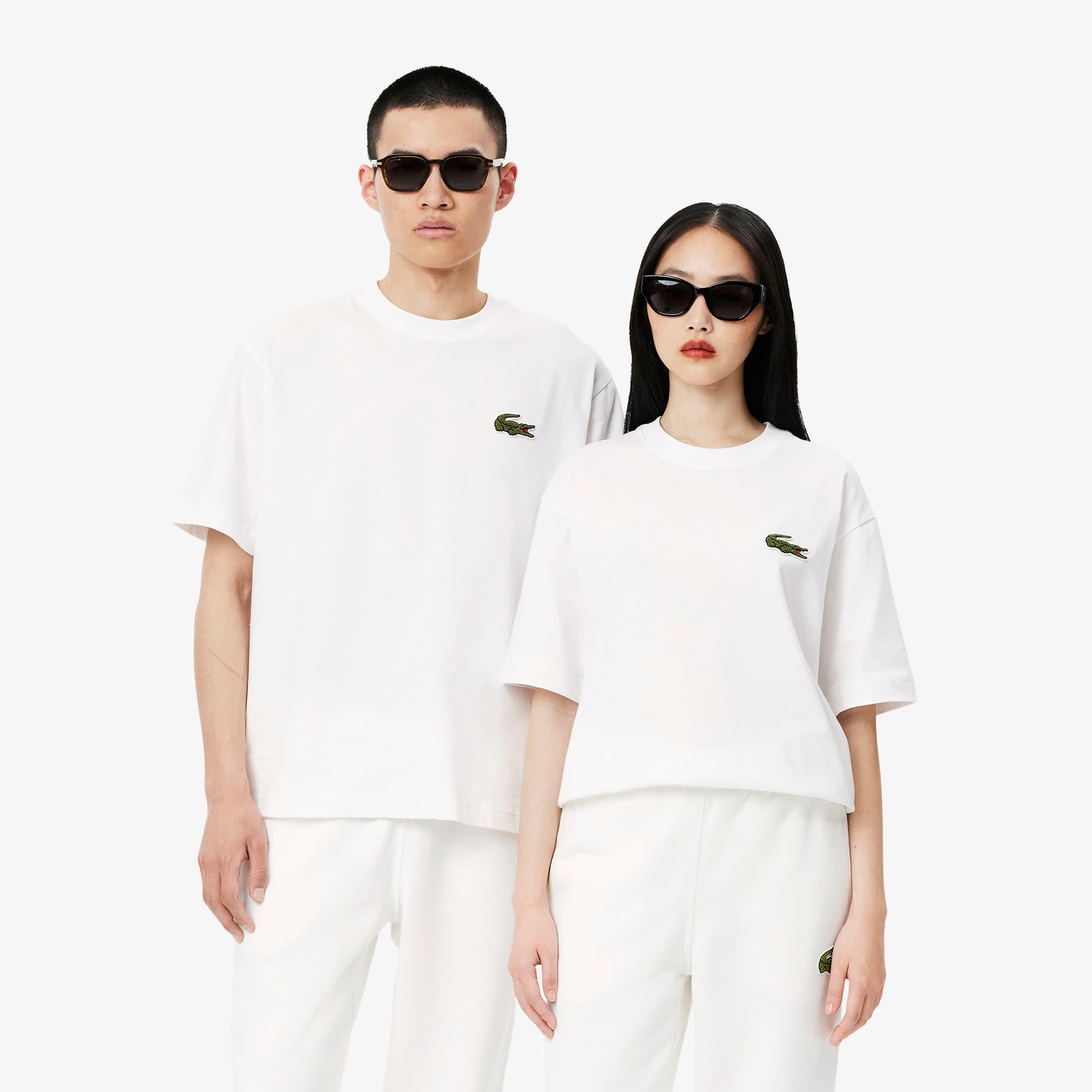Unisex Loose Fit Heavy Cotton Badge T-Shirt Product Image