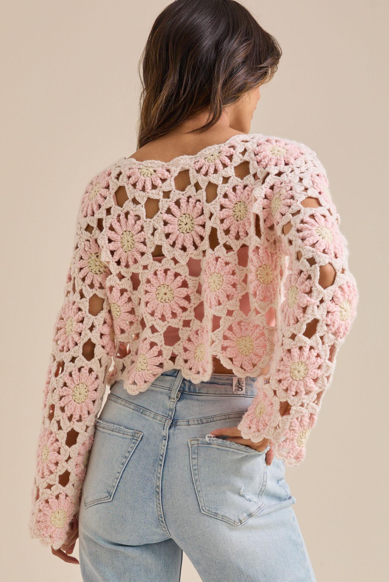 Celicia Flower Crochet Sweater Product Image