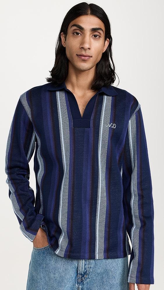 Nicholas Daley Knitted Striped Polo | Shopbop Product Image