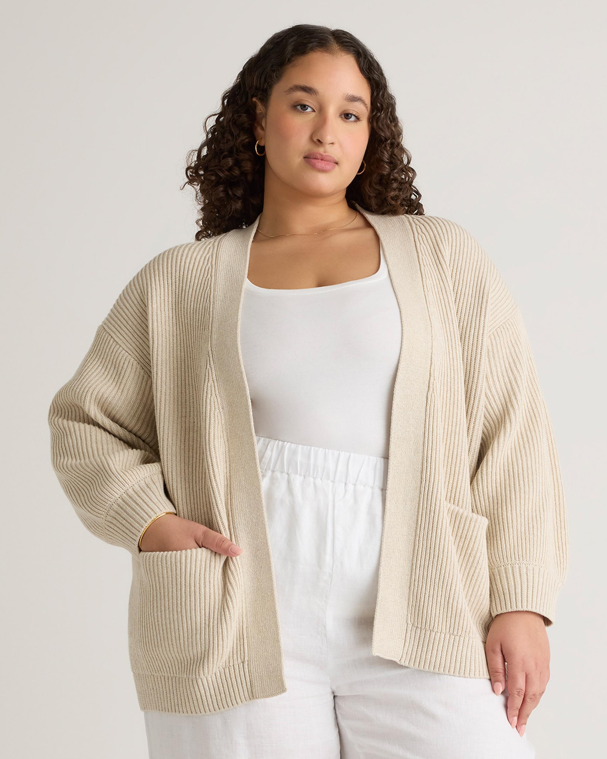 Quince | Women's OverSized Cardigan Sweater Organic Cotton Product Image