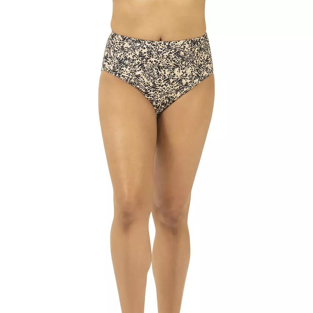 Womens Dolfin Aquashape Solid UPF 50+ High-Waist Brief Swim Bottoms Product Image