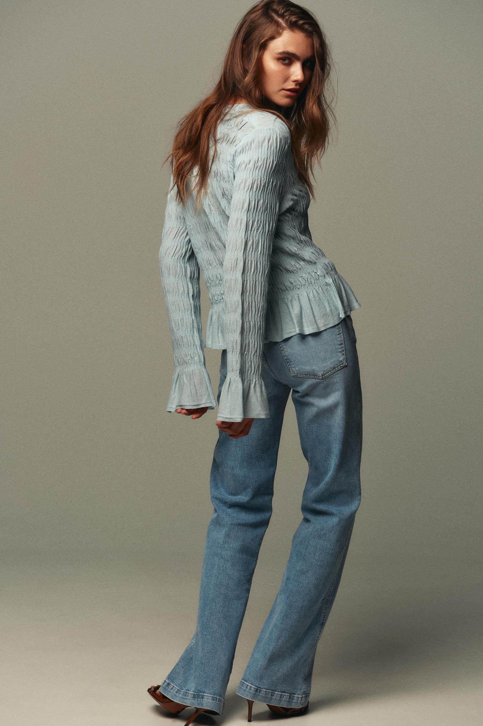 GATHERED KNIT CARDIGAN Product Image