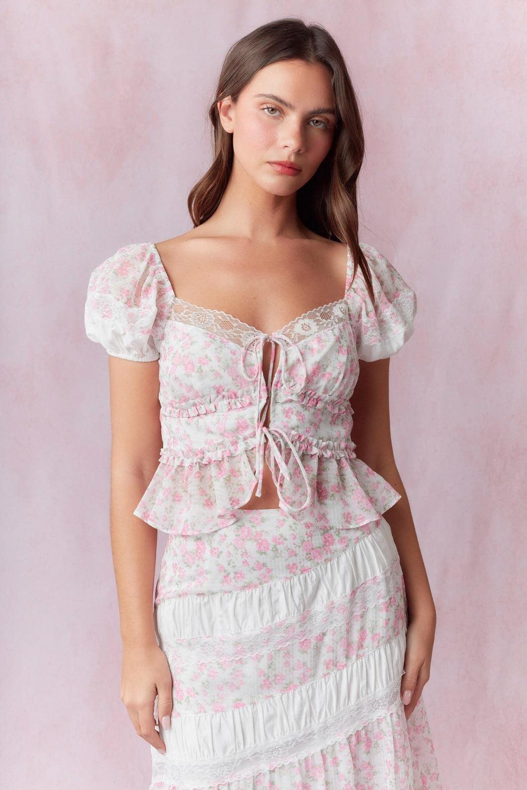 Puff Sleeve Floral Top Product Image