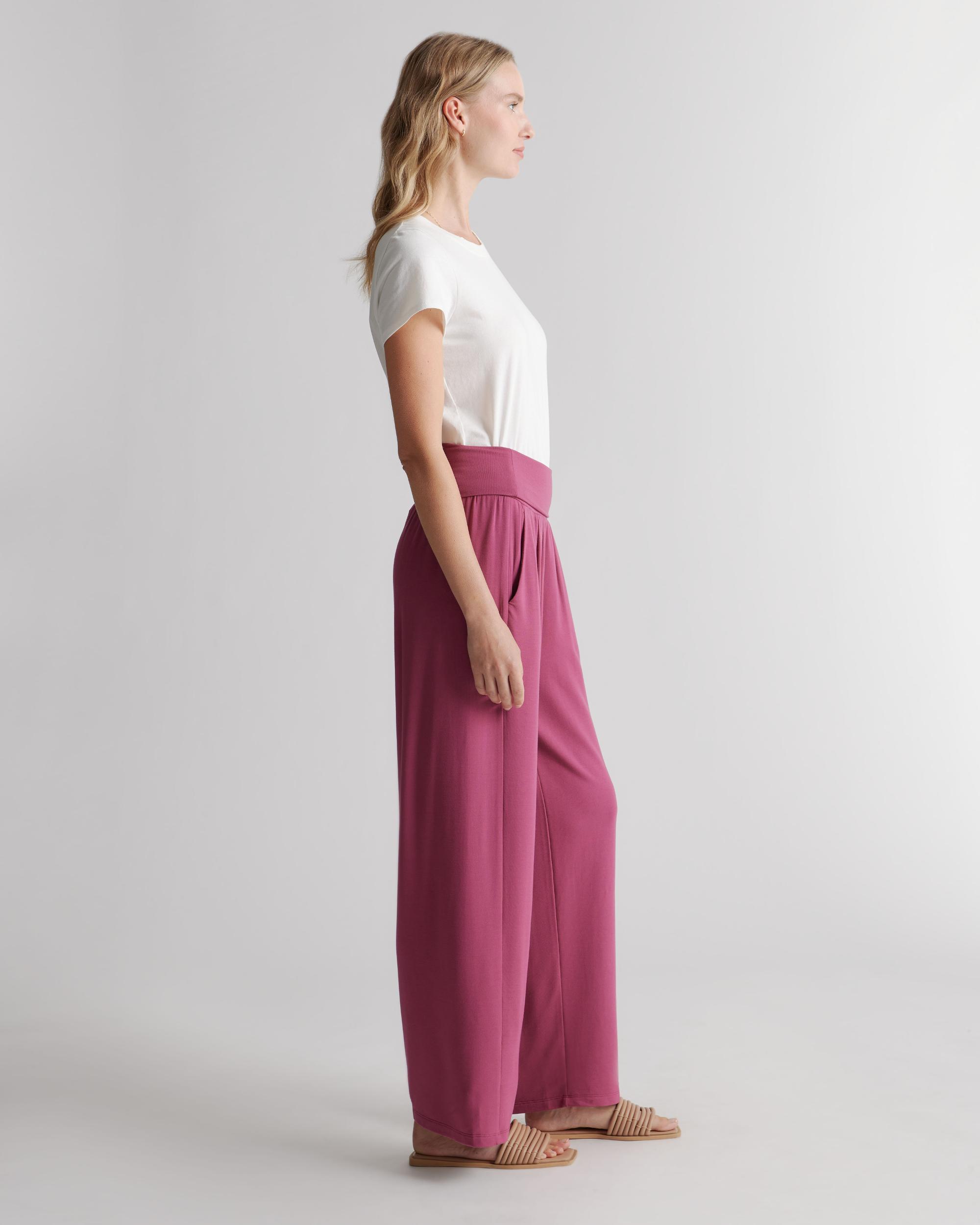 Quince | Women's French Terry Modal Wide Leg Pants Lenzing Modal Product Image