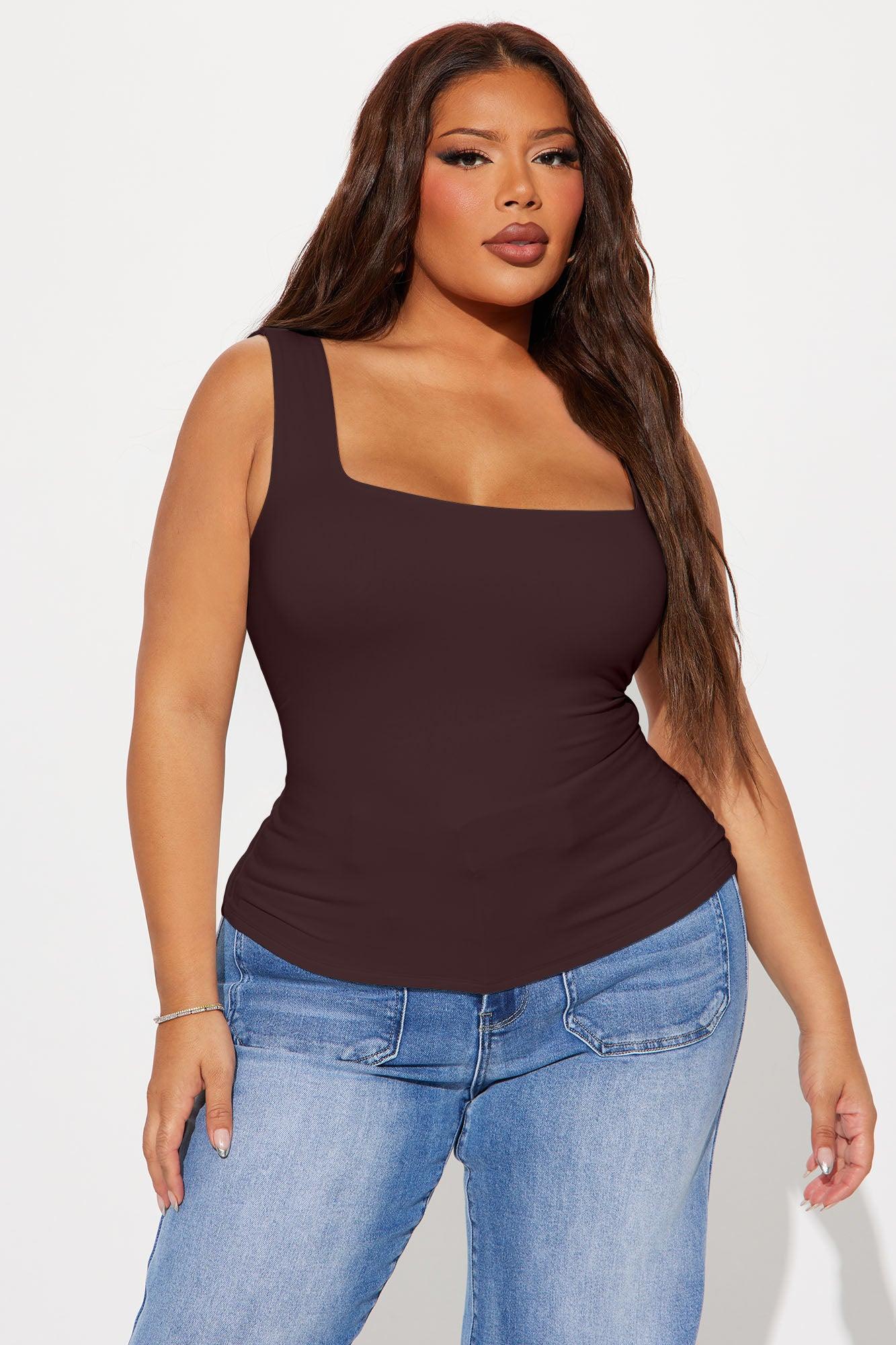 Thalia Tank Top - Chocolate Product Image