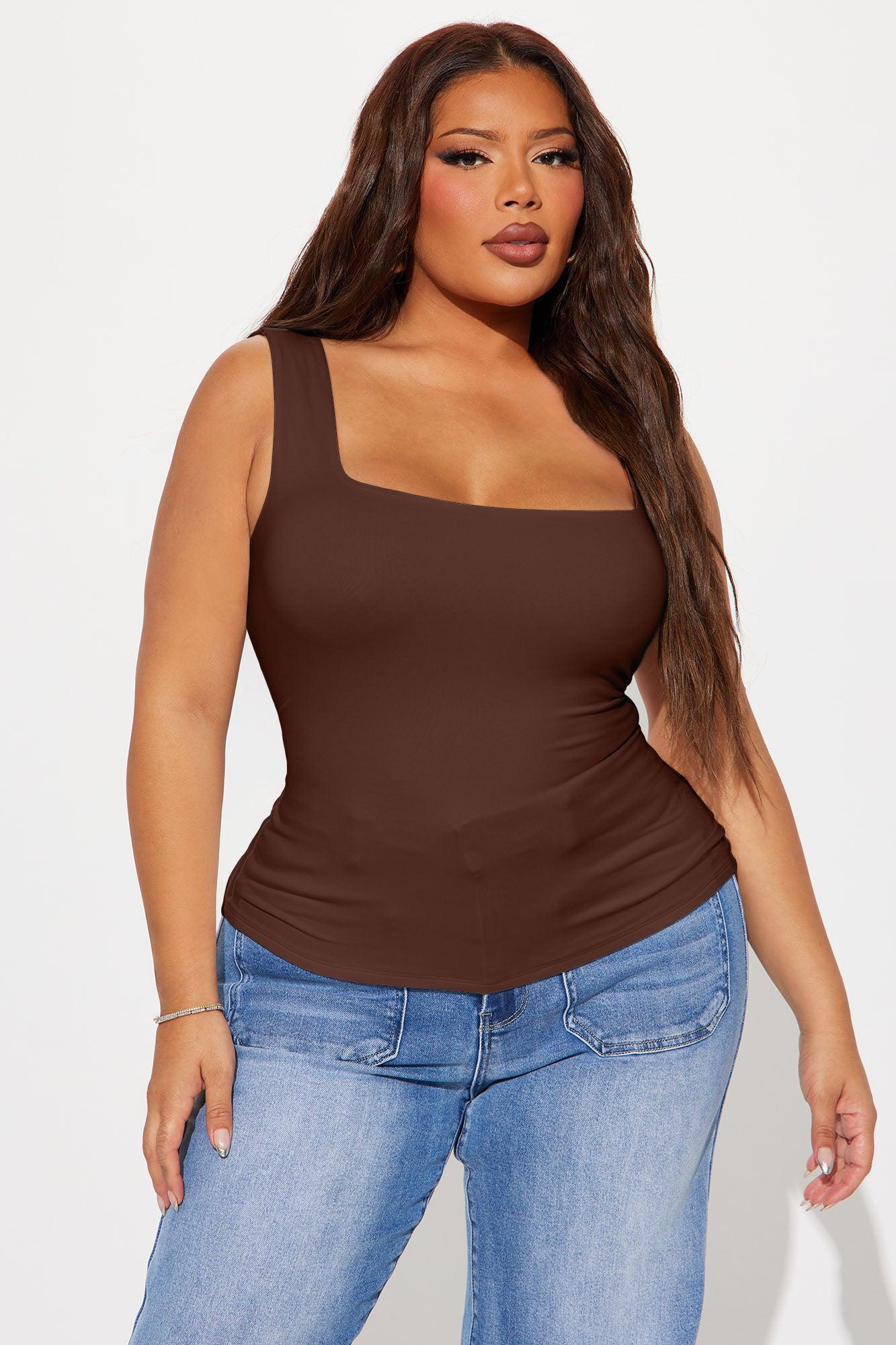 Thalia Tank Top - Chocolate Product Image