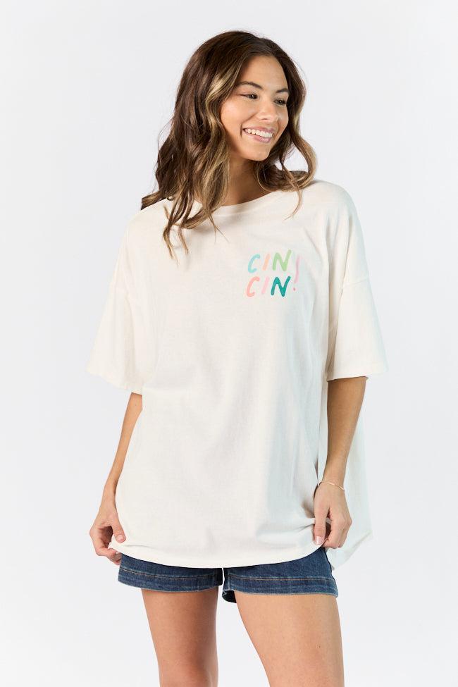 Cin Cin! Off White Hyfve Oversized Graphic Tee Product Image