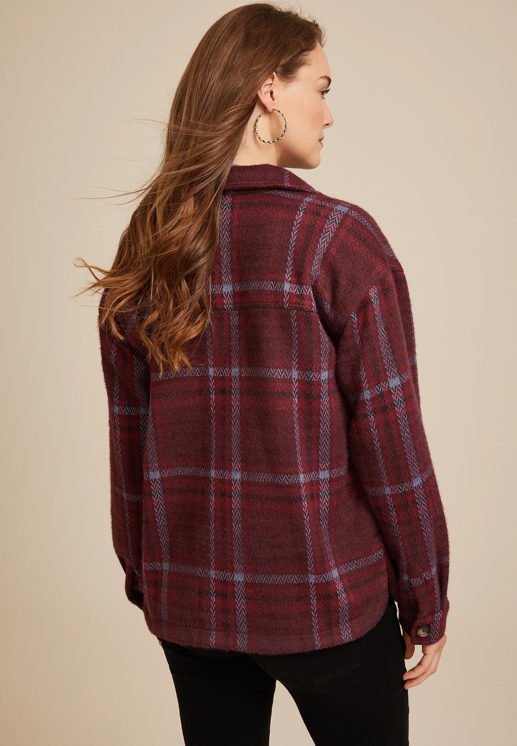 Shoreline Shortie Plaid Shacket​ Product Image
