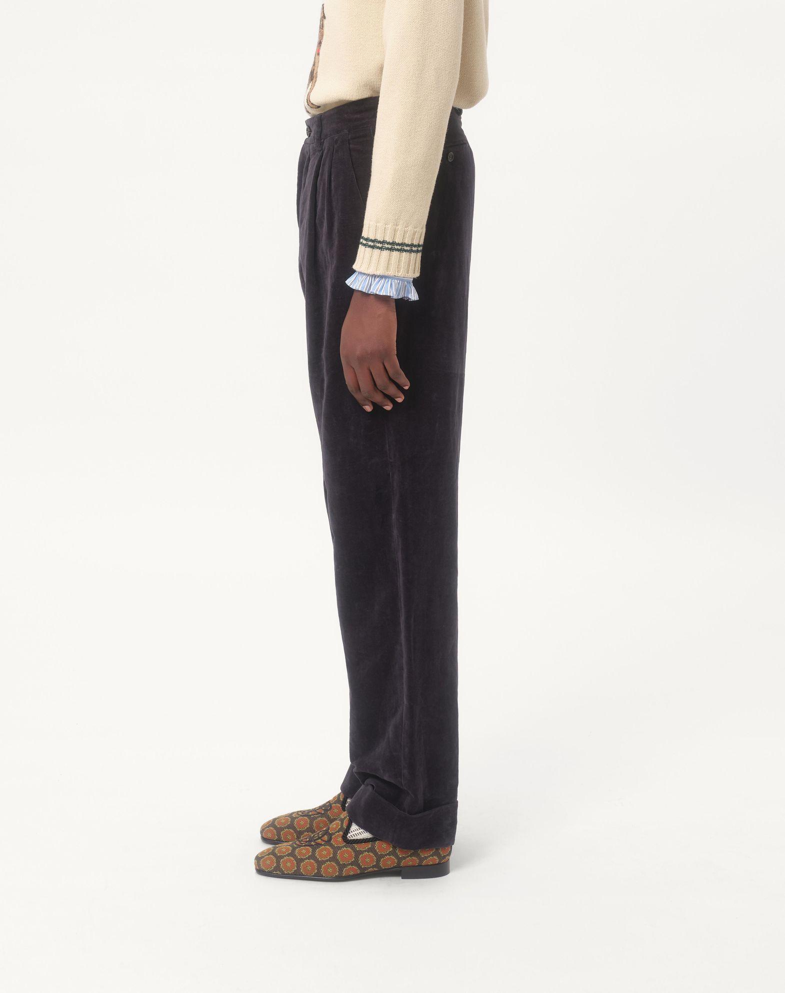Washed Cotton-Linen Velvet Pants Product Image